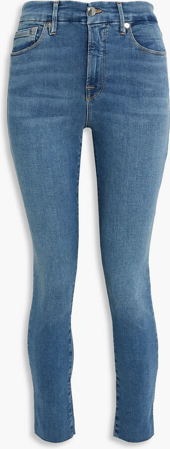 Cropped high-rise skinny jeans