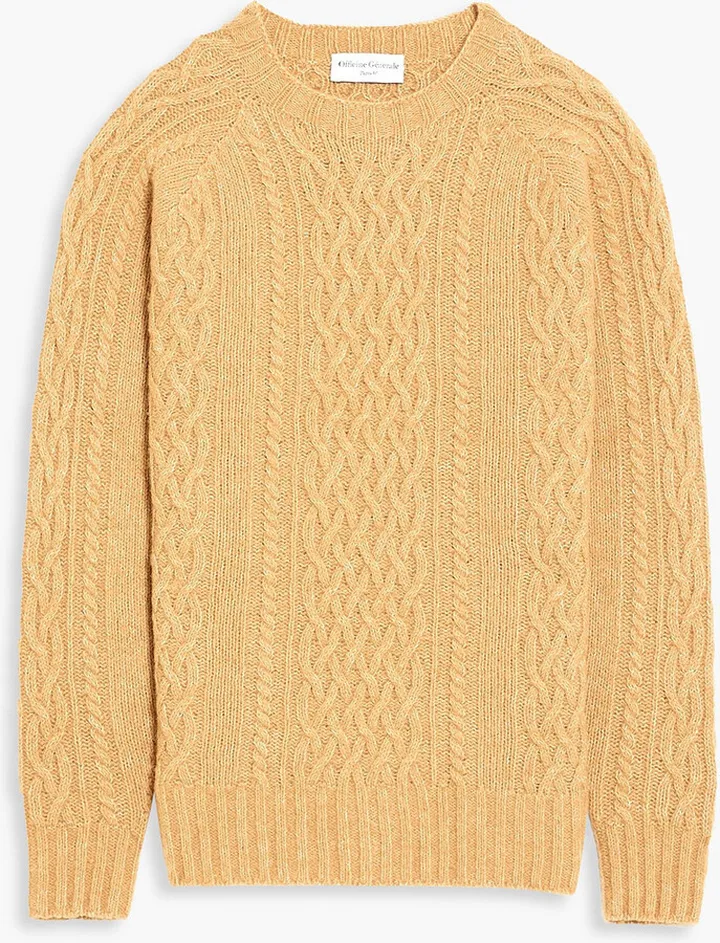 Aran cable-knit sweater