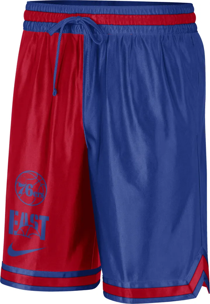 Philadelphia 76ers Courtside Nike Men's Dri-FIT NBA Graphic Shorts in Blue
