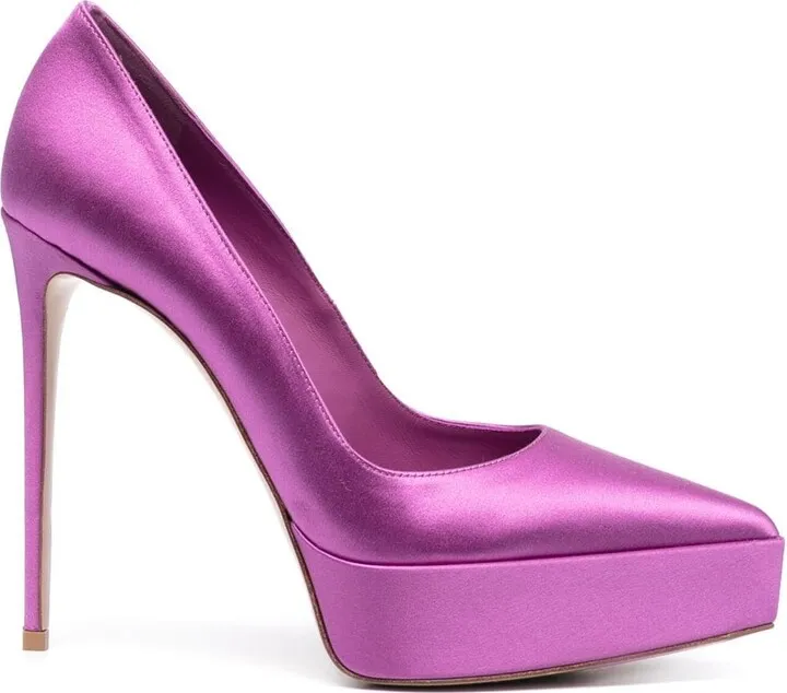 Uma 140mm satin pumps
