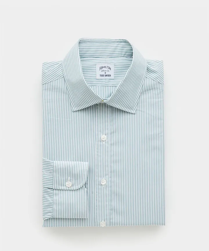 Made in the USA Hamilton + Todd Snyder Dress Shirt in Micro Banker Stripe
