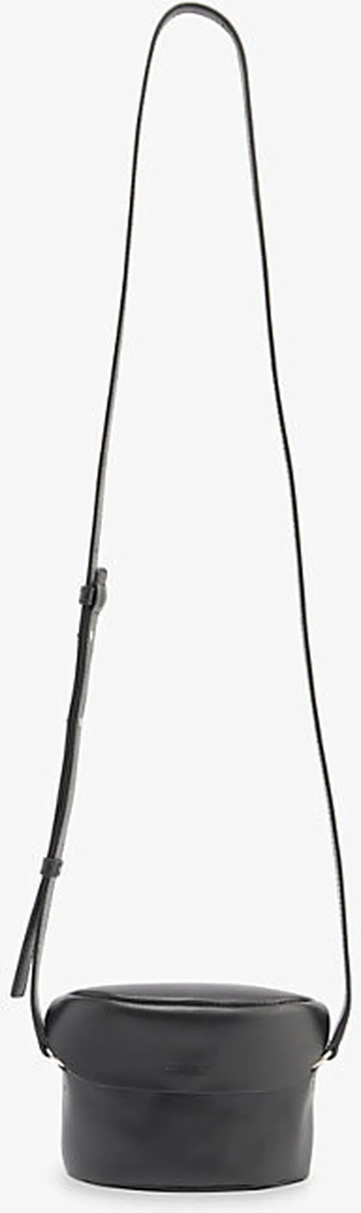 Black Lid Leather Cross-body bag