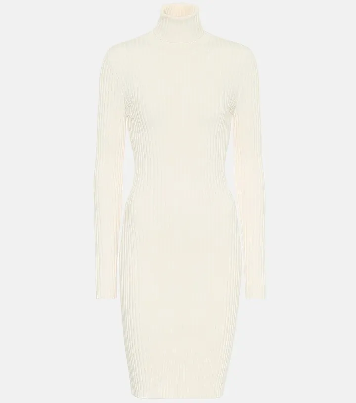 Wool-blend minidress