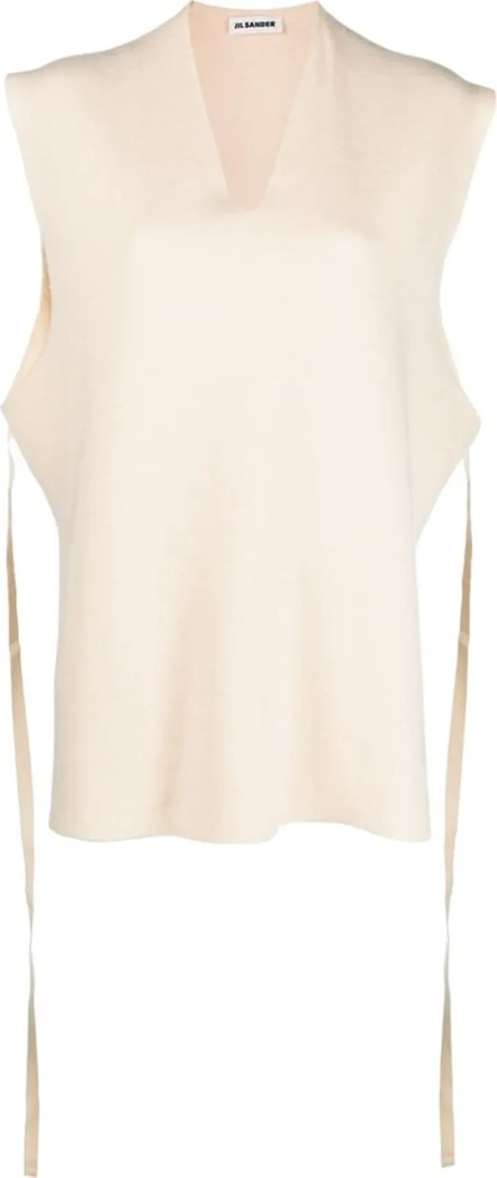 wool V-neck vest