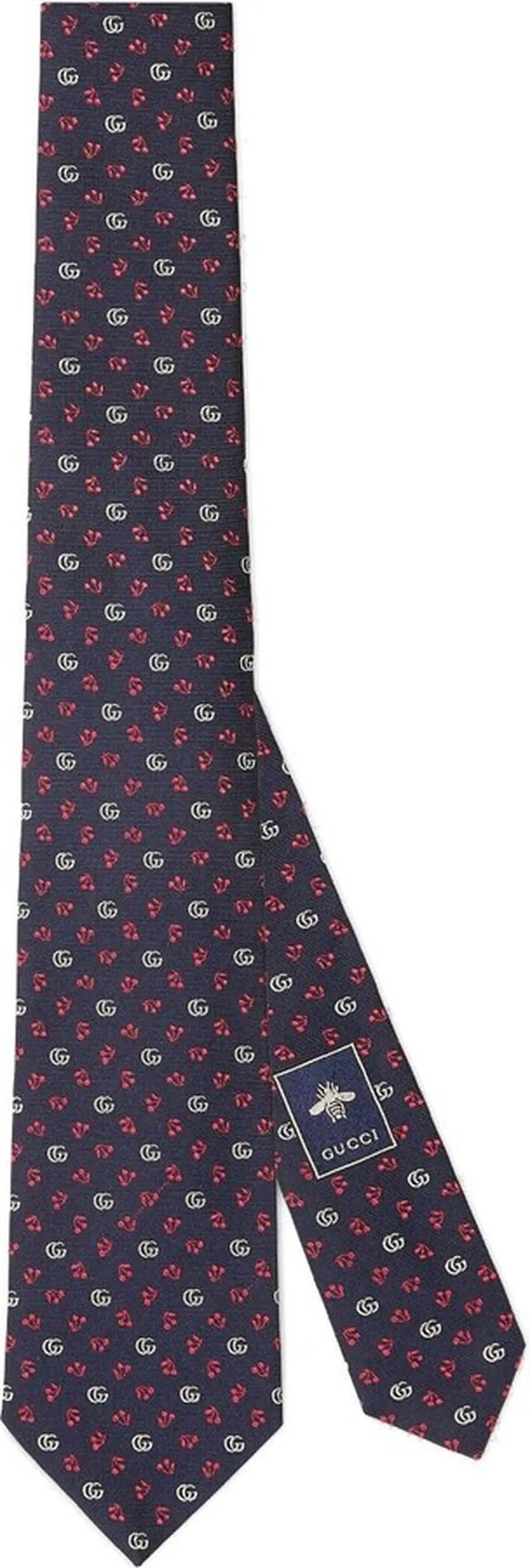 Double G cherry-jacquard tie