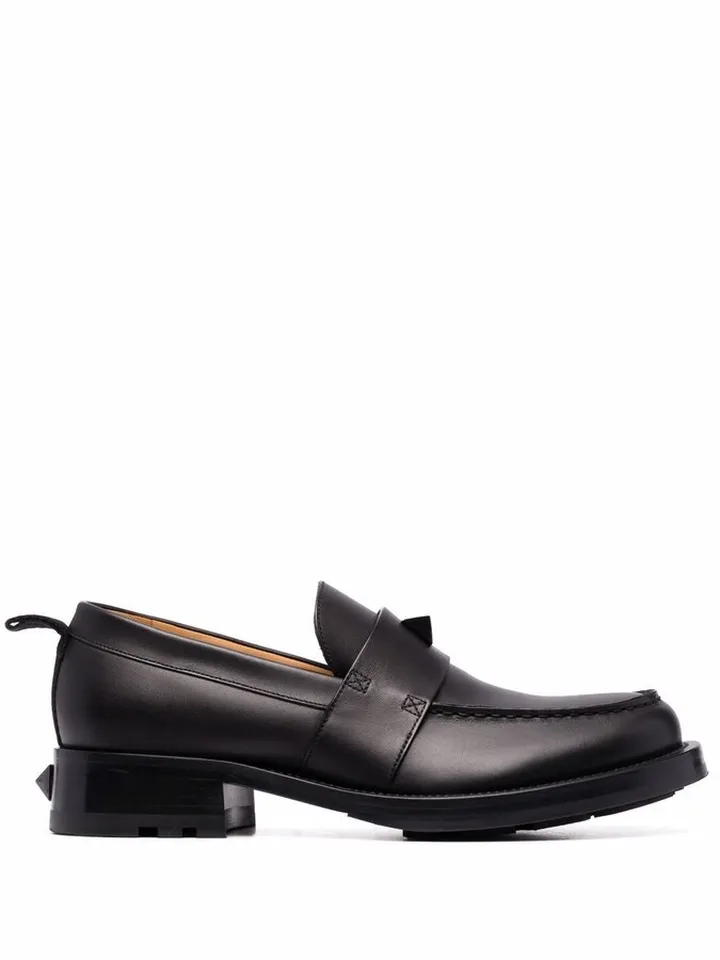 Roman Stud leather loafers