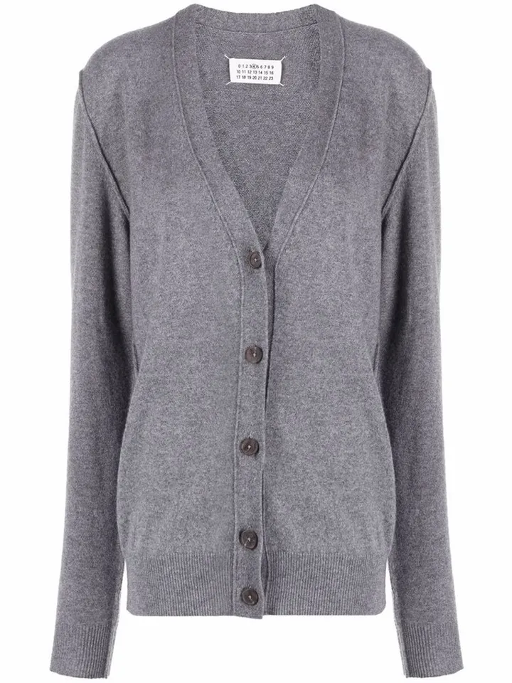 V-neck cashmere cardigan