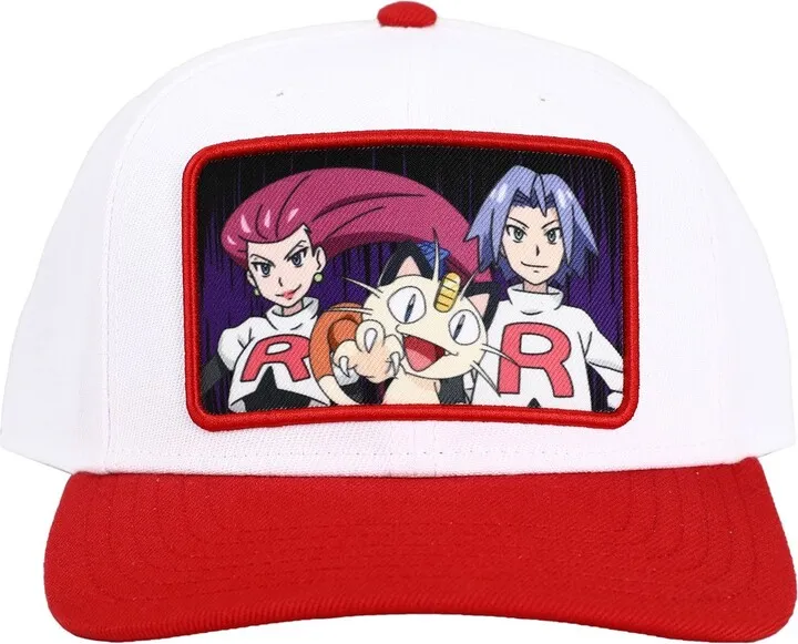 Pokémon Team Rocket Sublimated Patch Mock Acrylic Color Blocked Snapback Hat