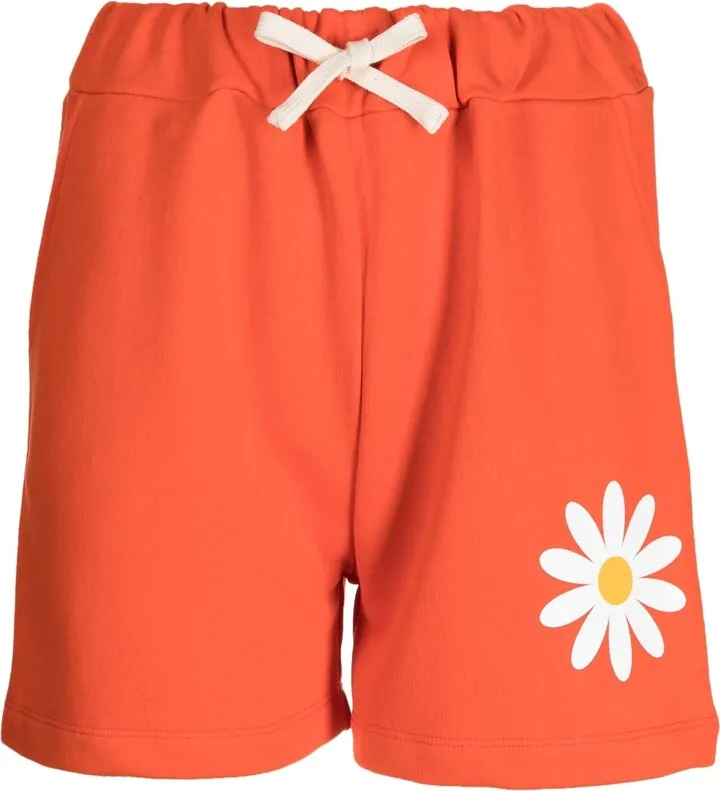 Daisy-print drawstring shorts