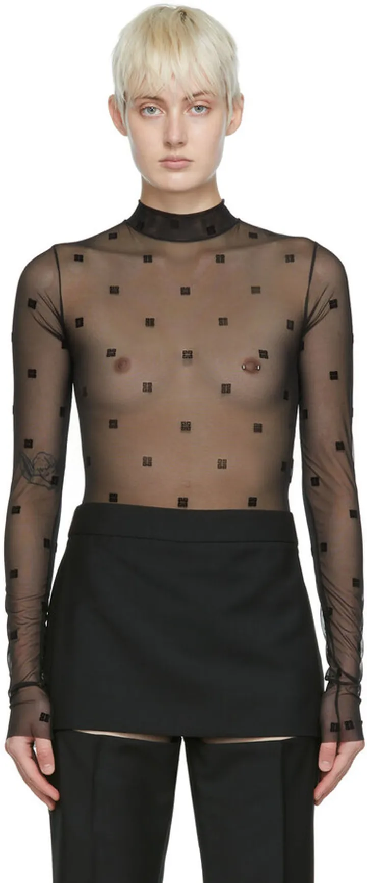 Givenchy Black 4G Bodysuit
