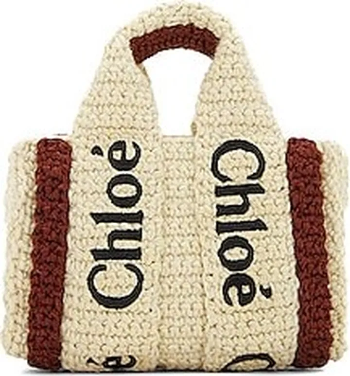 Chloe Woody Mini Tote Bag in Nuetral