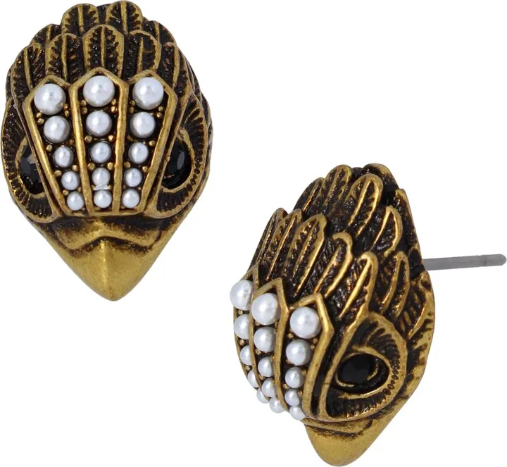 Imitation Pearl Eagle Stud Earrings