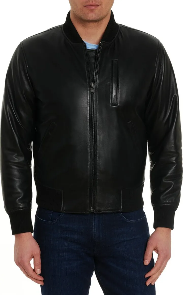 Voyager Leather Bomber Jacket