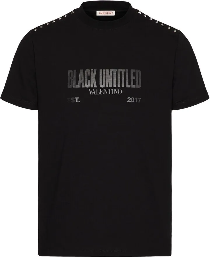 Black Untitled Studded Cotton T-Shirt