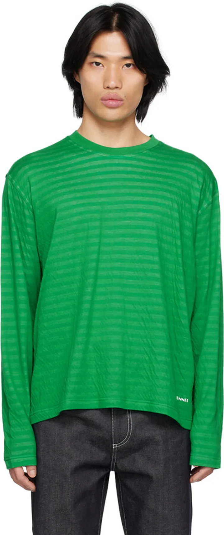 SUNNEI Green Reversible Long Sleeve T-Shirt