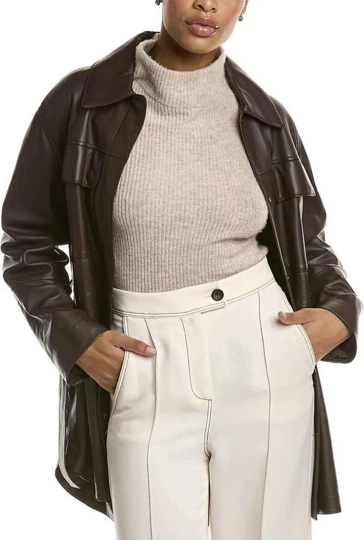 Brunello Cucinelli Leather Coat