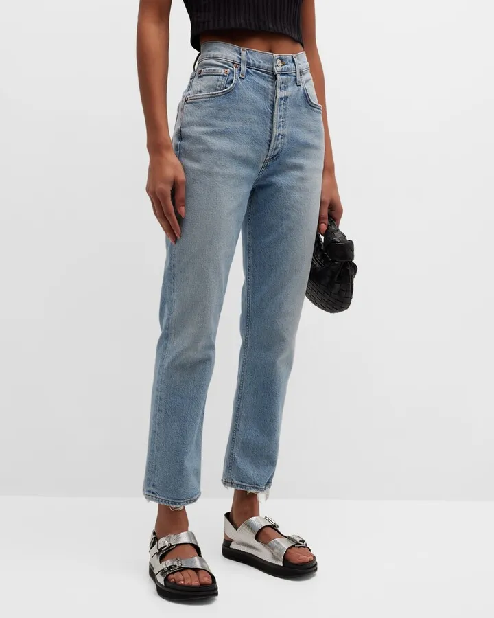 Riley Slim Straight Cropped Jeans