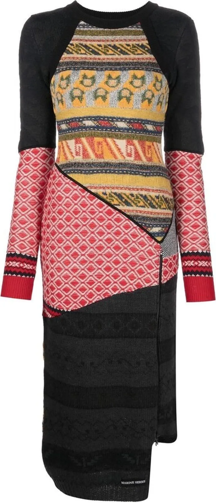 Patchwork Midi Dress