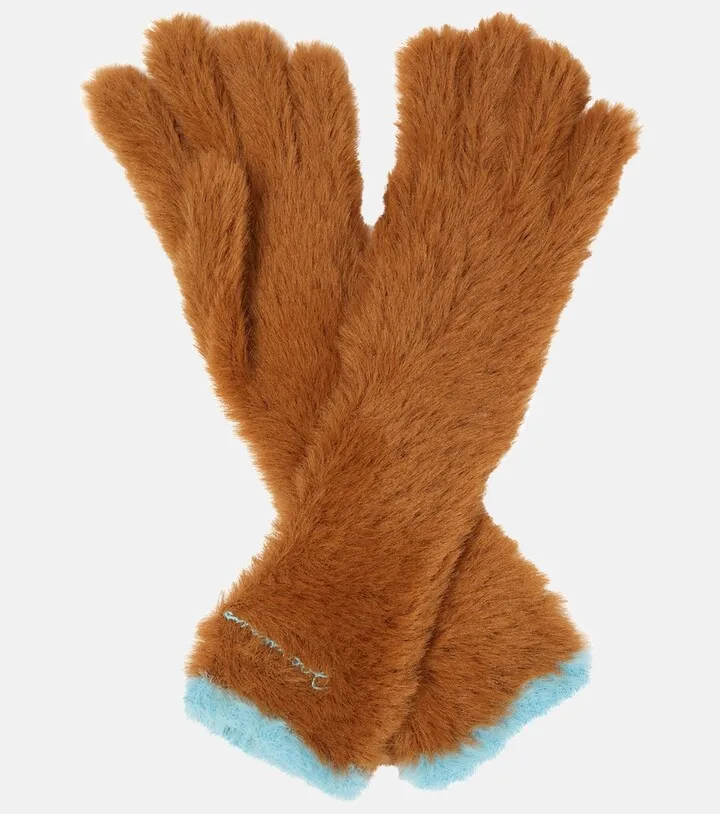 Les gants Neve long faux fur gloves