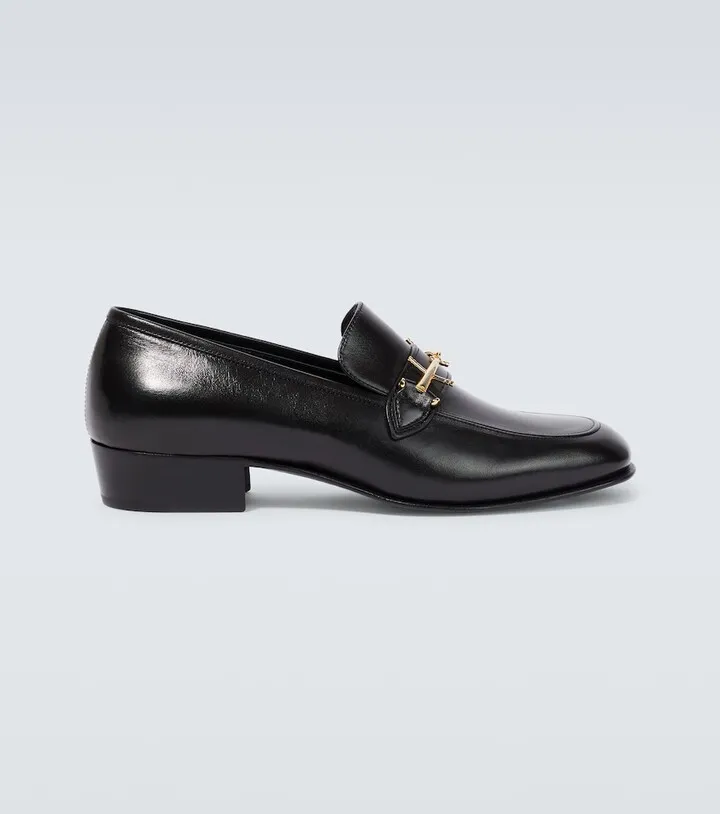 Solferino leather loafers
