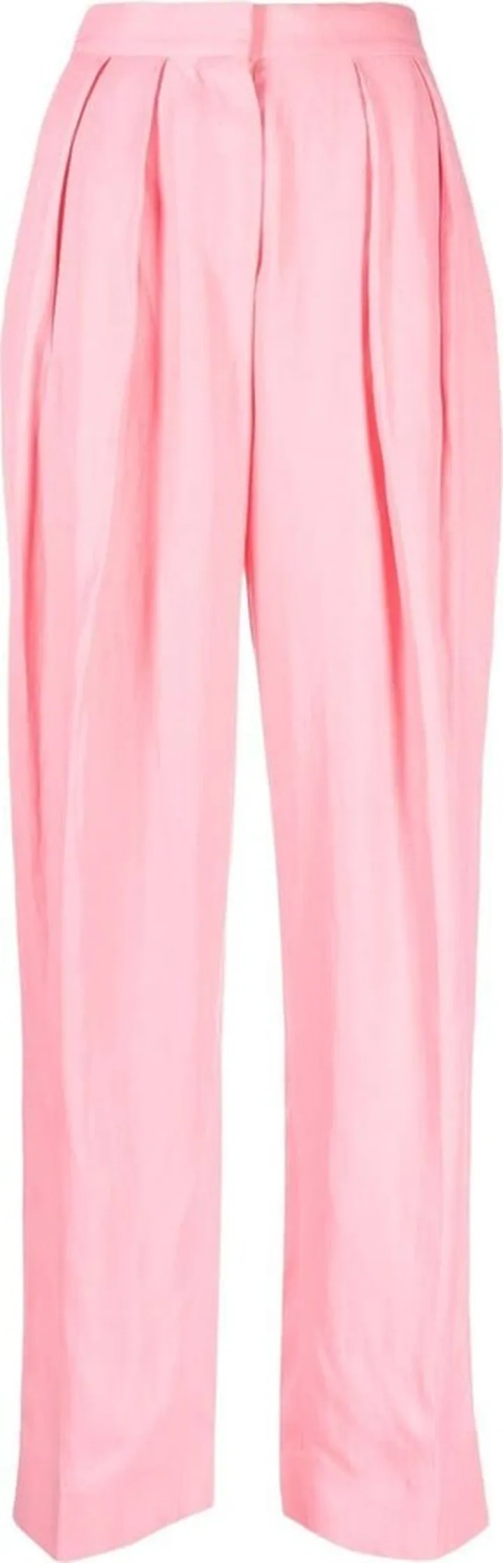 Pleated Straight-Leg Trousers