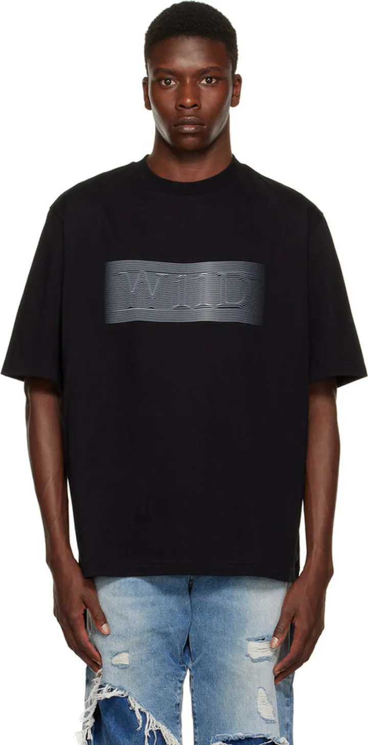 We11done Black Printed T-Shirt