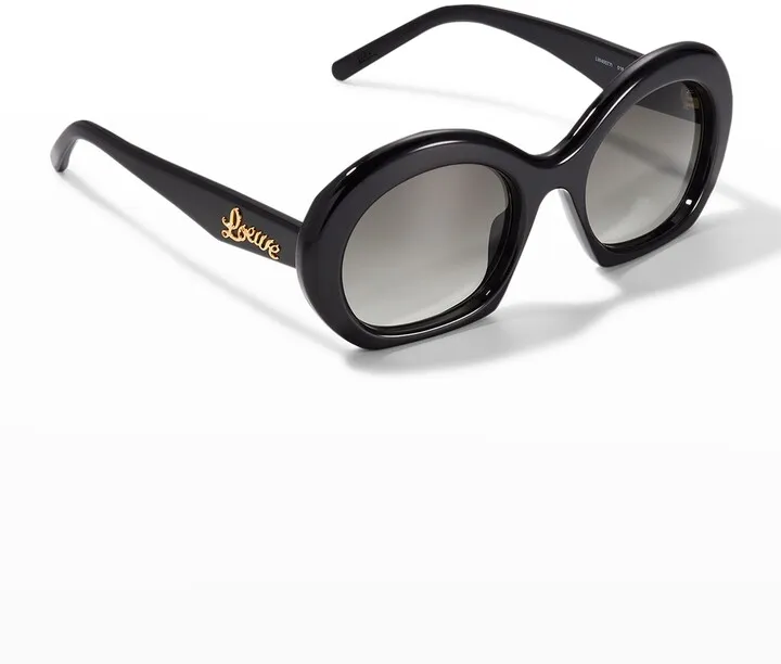 Logo Vintage Round Acetate Sunglasses