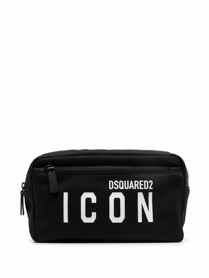 Logo-Print Zipped Wash Bag