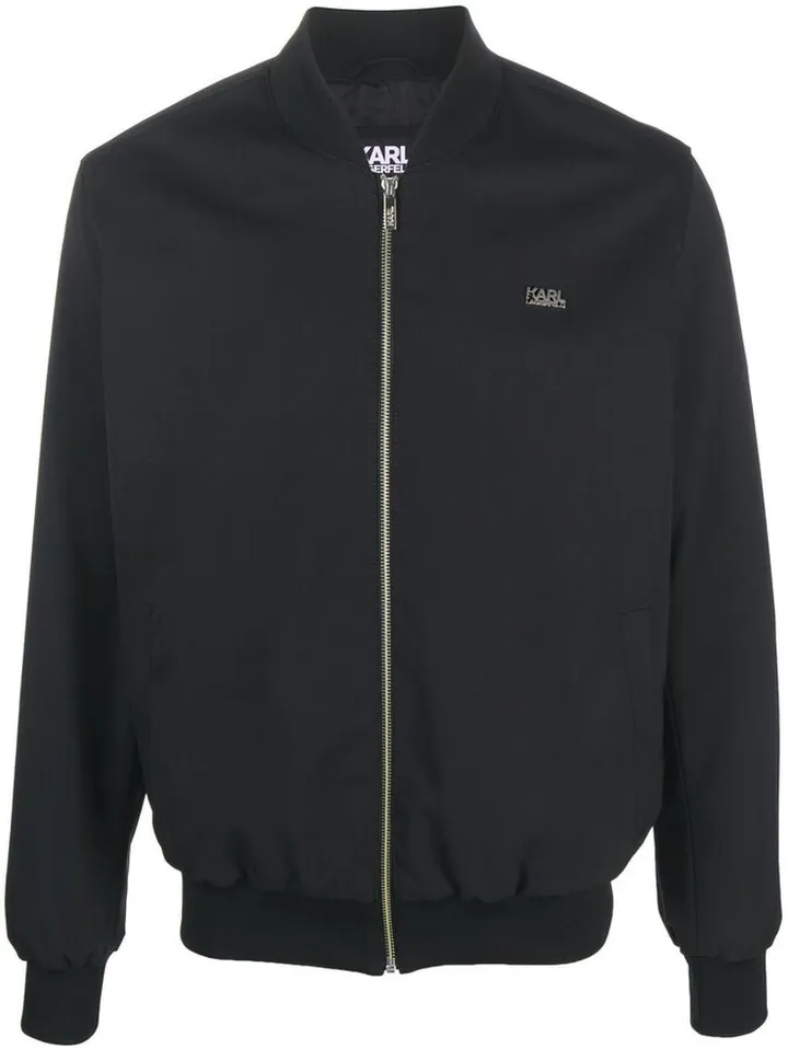 Logo Plaque Bomber Jacket