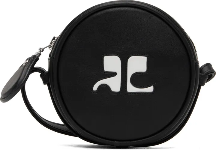 Courrèges Black Small Reedition Circle Bag