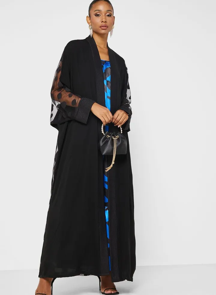 Printed Knitted Abaya