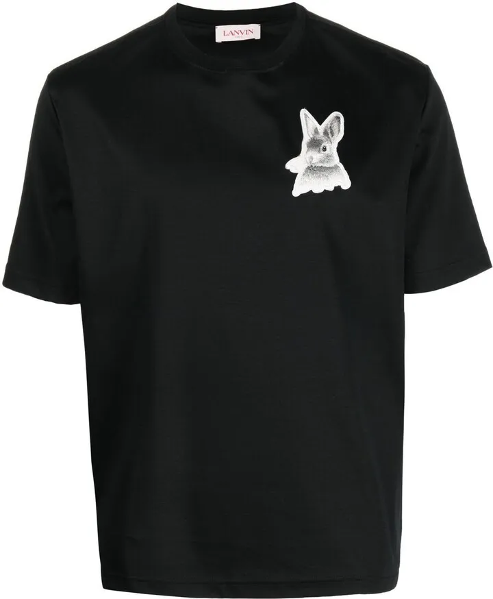 L rabbit patch T-shirt