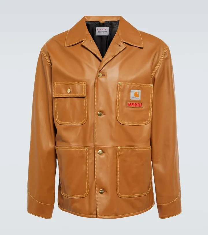 x Carhartt leather jacket