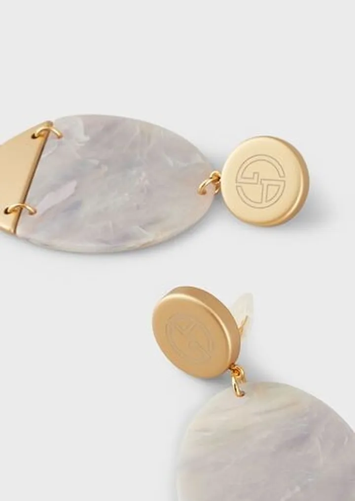 Resin pendant earrings