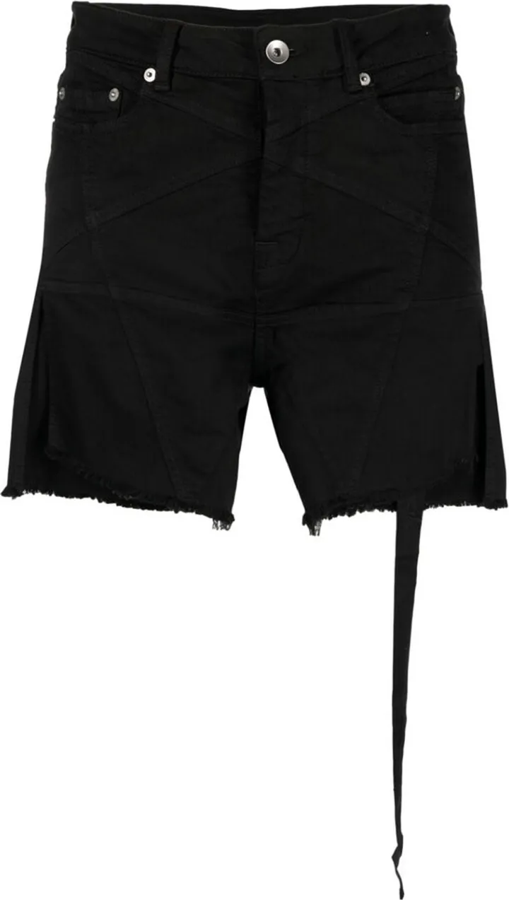 Raw-Cut Denim Shorts
