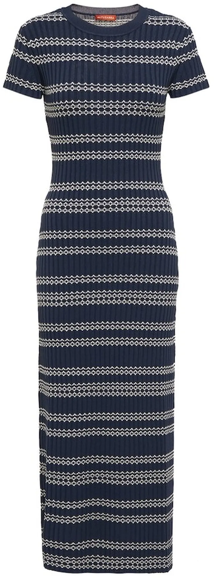 Galyna striped ribbed-knit maxi dress