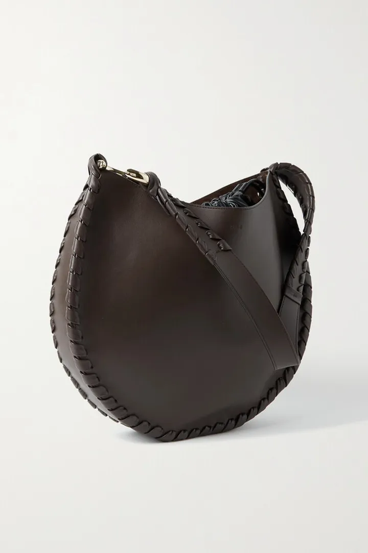 Chloé - Mate Large Whipstitched Leather Shoulder Bag - Brown
