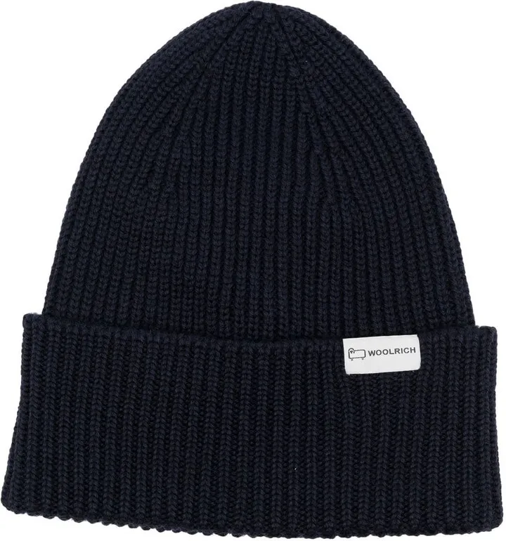 Logo-Tag Ribbed Beanie