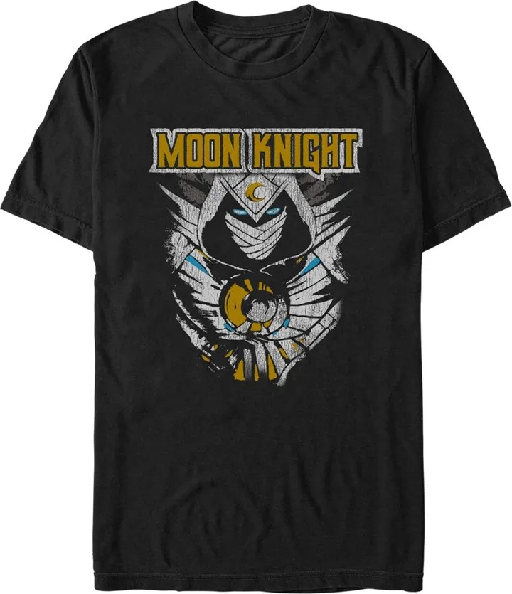 Men's Marvel: Moon Knight Distressed Action Jump T-Shirt - Black - X Large