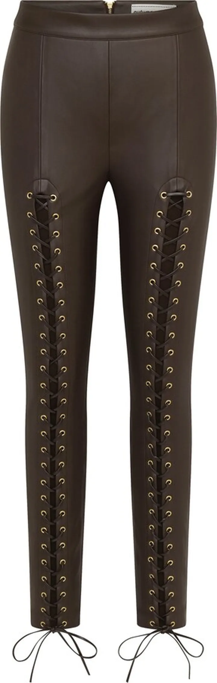 Emma Lace-Up Faux Leather Pants
