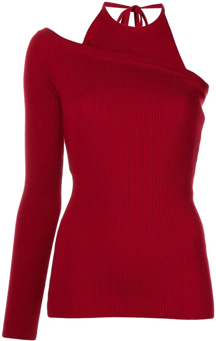 Tie-Fastened Halterneck Top