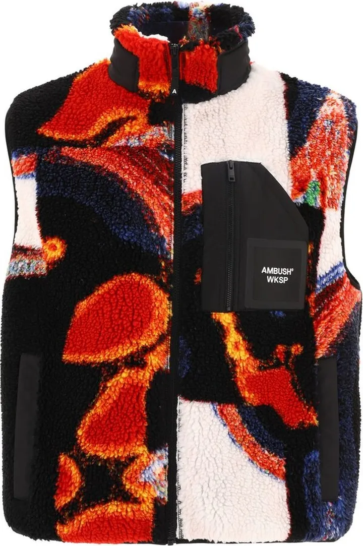 Ambush Graphic-Printed Zipped Gilet