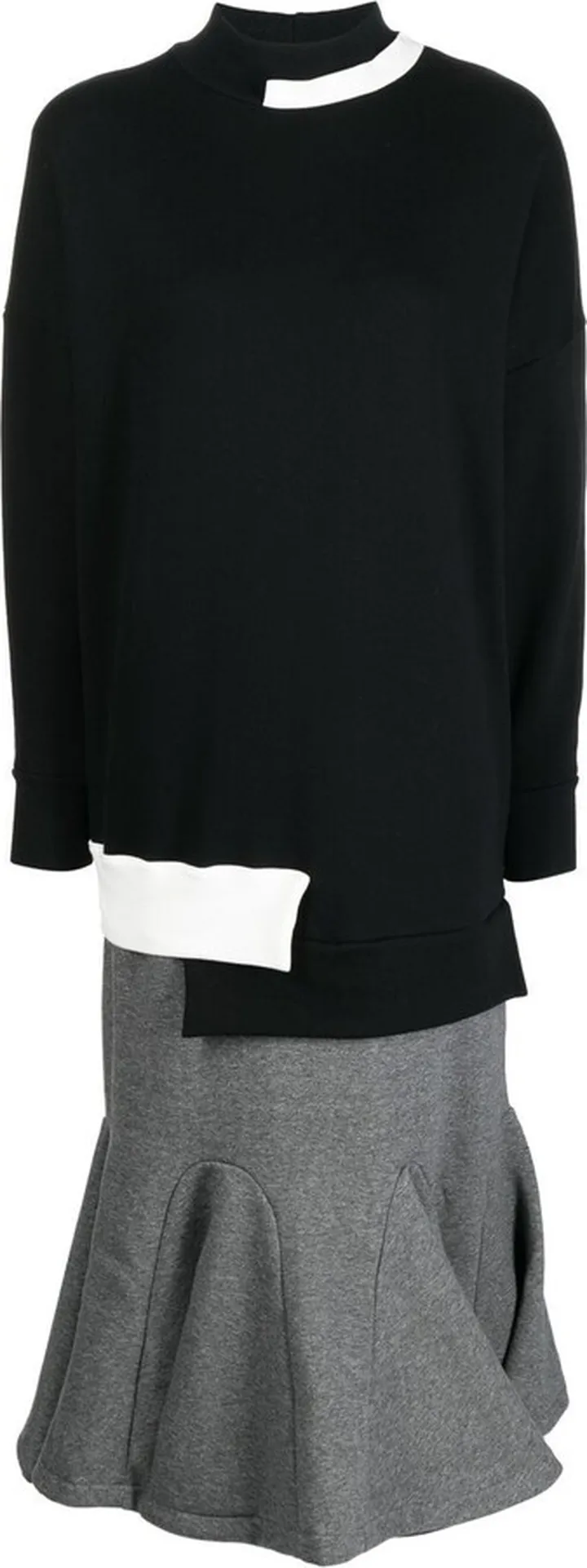 Layered-Design Midi Dress