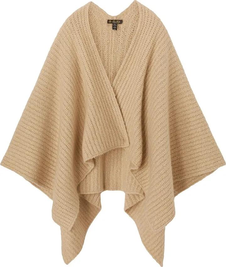Rib-Knit Cashmere Poncho