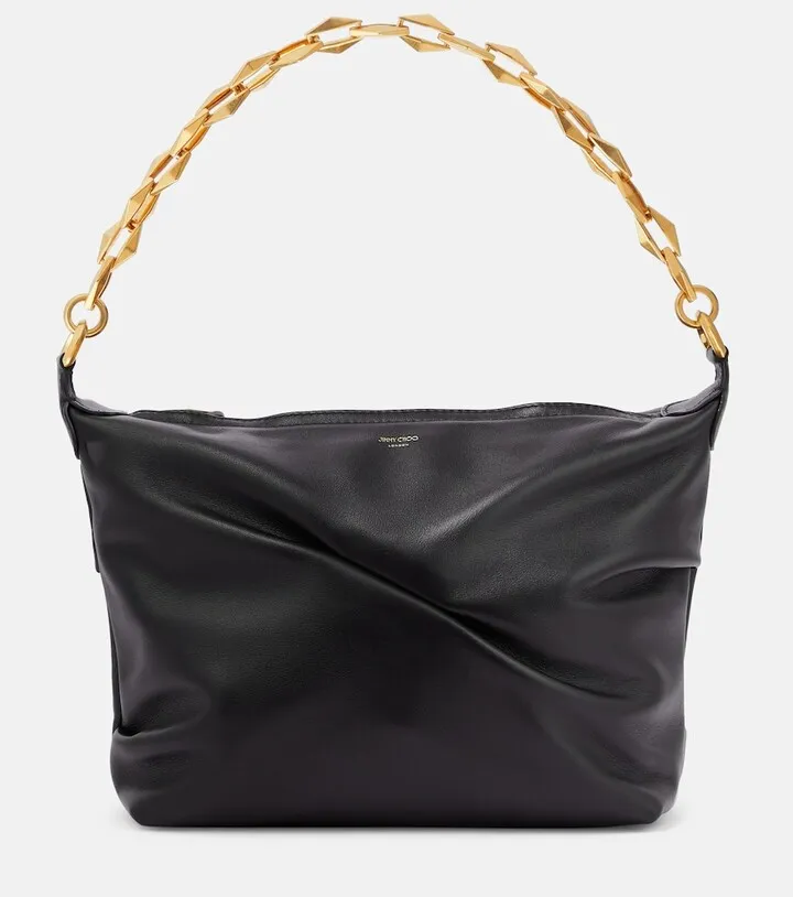 Diamond Soft padded leather shoulder bag
