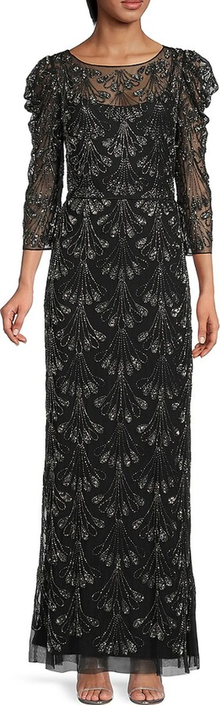 Beaded Column Gown