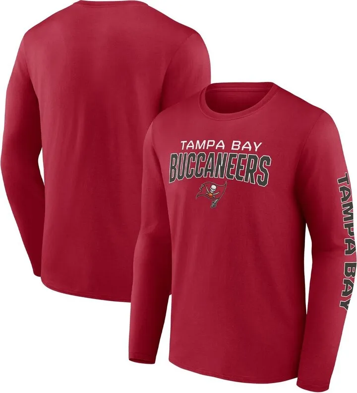 Men's Fanatics Branded Red Tampa Bay Buccaneers Go the Distance Long Sleeve T-shirt