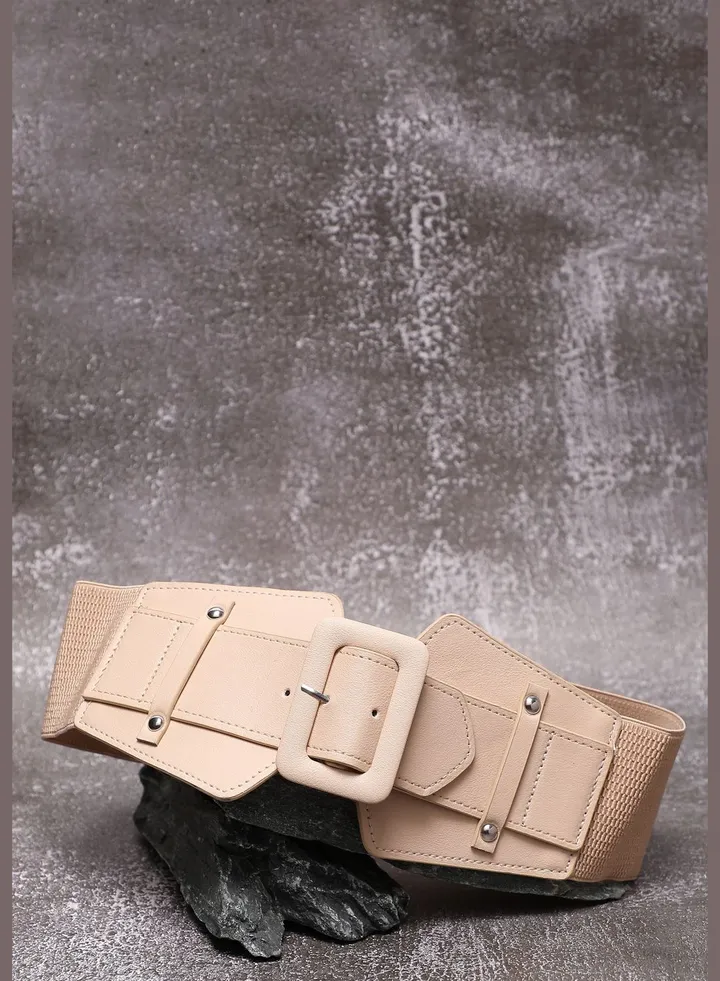 Casual Solid PU Leather Waist Belt For Women