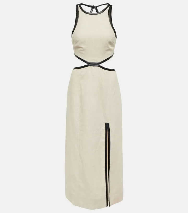 Delmore linen midi dress