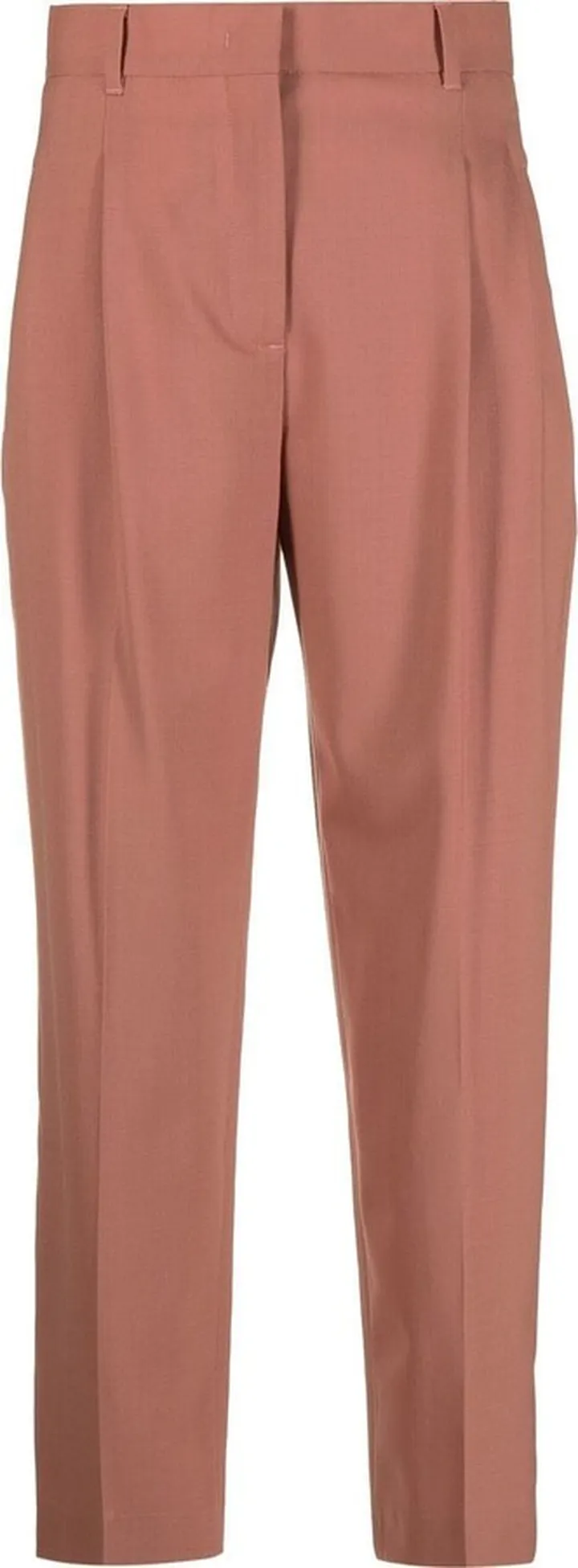 Straight-Leg Cropped Trousers